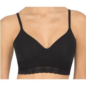 Natori Bliss Perfection Contour Soft Cup Bralette Size 34D Black 723154 NWOT